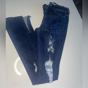 Denim dark blue jeans